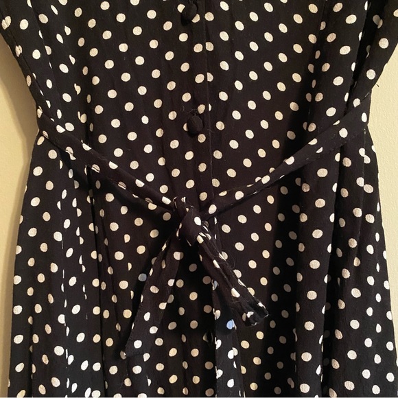 Zara Black and White Polka Dot Mini Dress - Picture 7 of 7